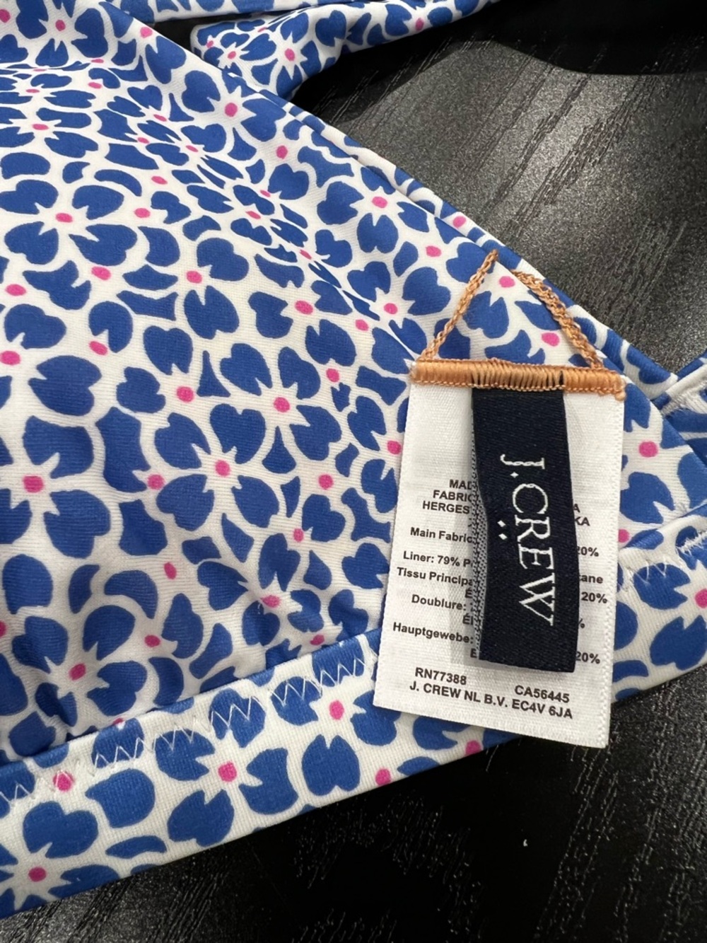 J Crew Floral Ruffle Strap Bikini Top - Picture 5 of 5